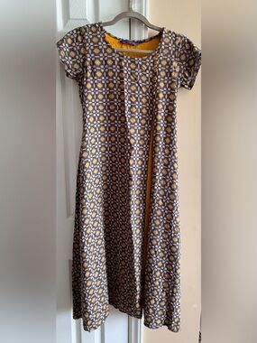 Gray and Mustard Geometric Kurtas